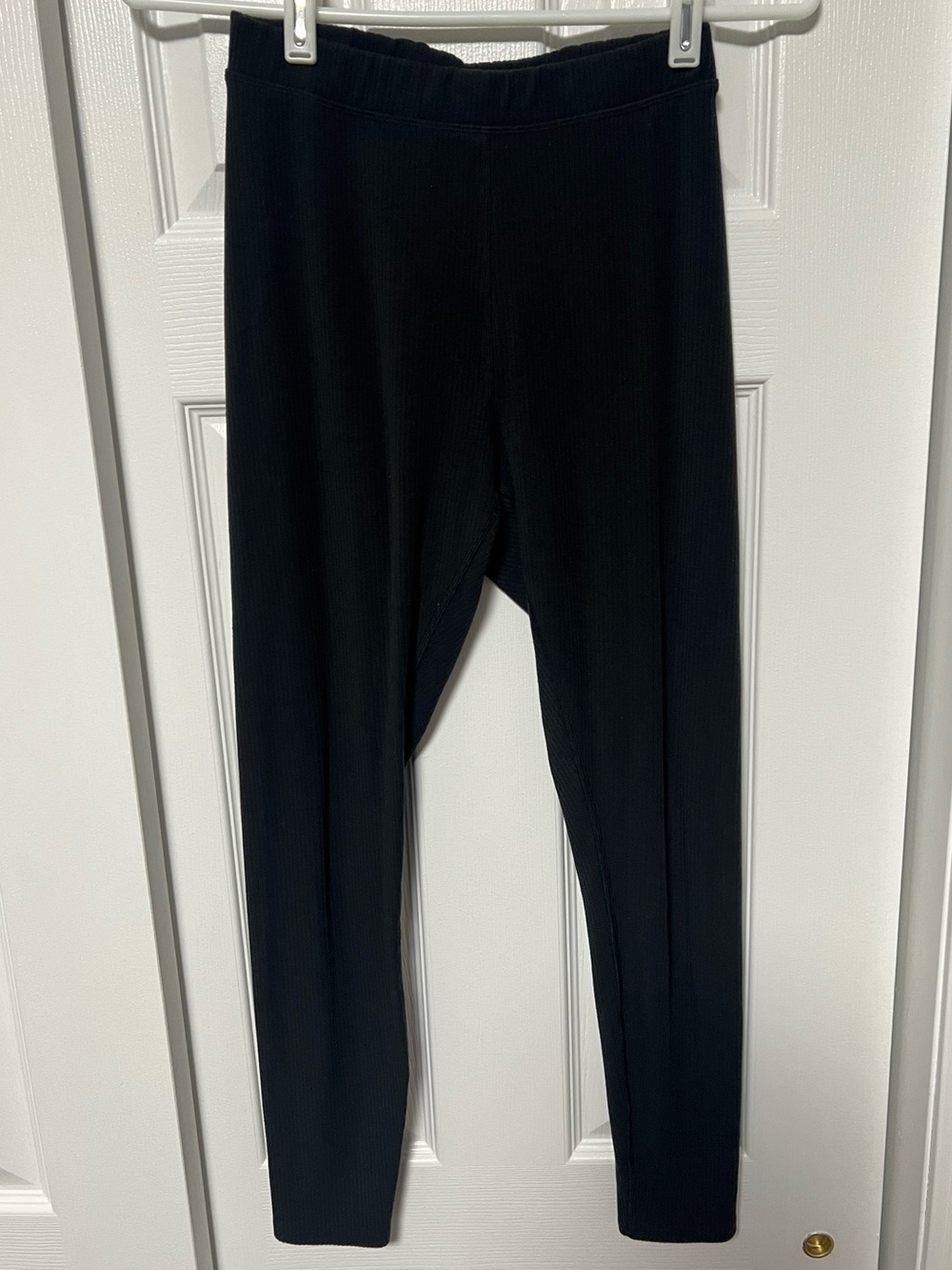 Alo Yoga Ribbed High-Waist 7/8 Blissful Legging Stretch Women's Black Size S - Picture 9 of 9